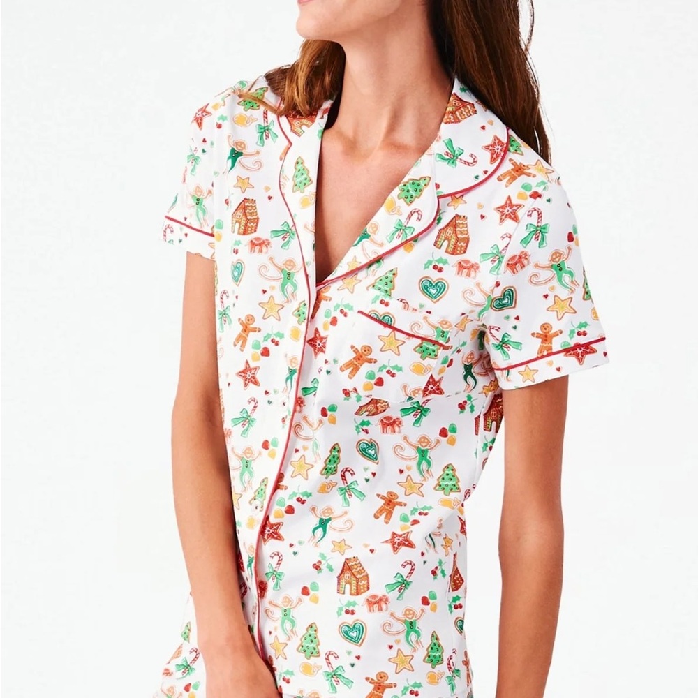 Roller Rabbit Gingerbread Print Pajama Set